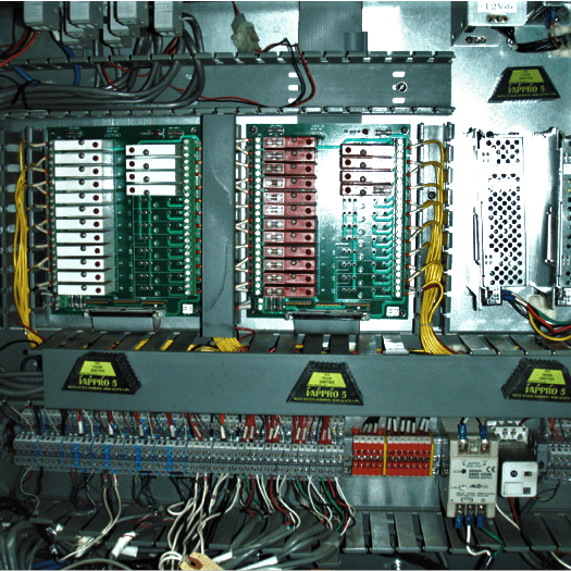 Vappro 5 VCI emitters in large electrical cabinet for VCI corrosion prevention